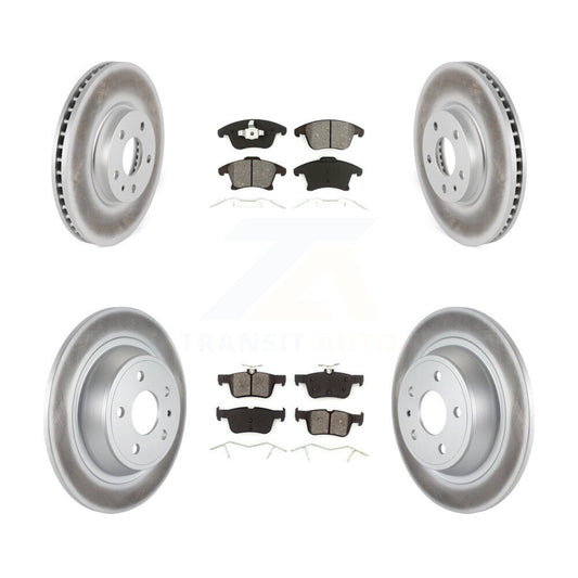 [Avant + Arrière] Kit de disque (revêtu) et plaquette (semi-métallique) de frein pour Ford Fusion Lincoln MKZ KGS-100661