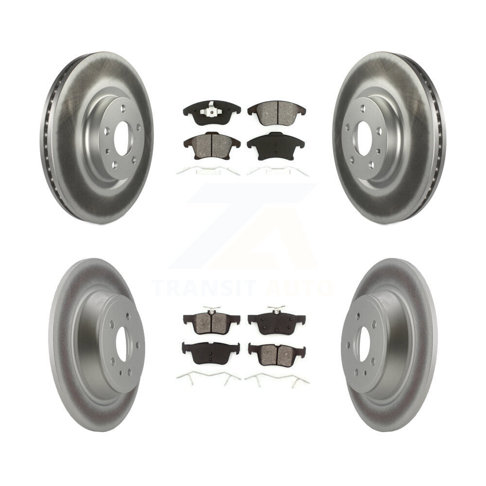 [Avant + Arrière] Kit de disque (revêtu) et plaquette (semi-métallique) de frein pour Ford Fusion Lincoln MKZ KGS-100662