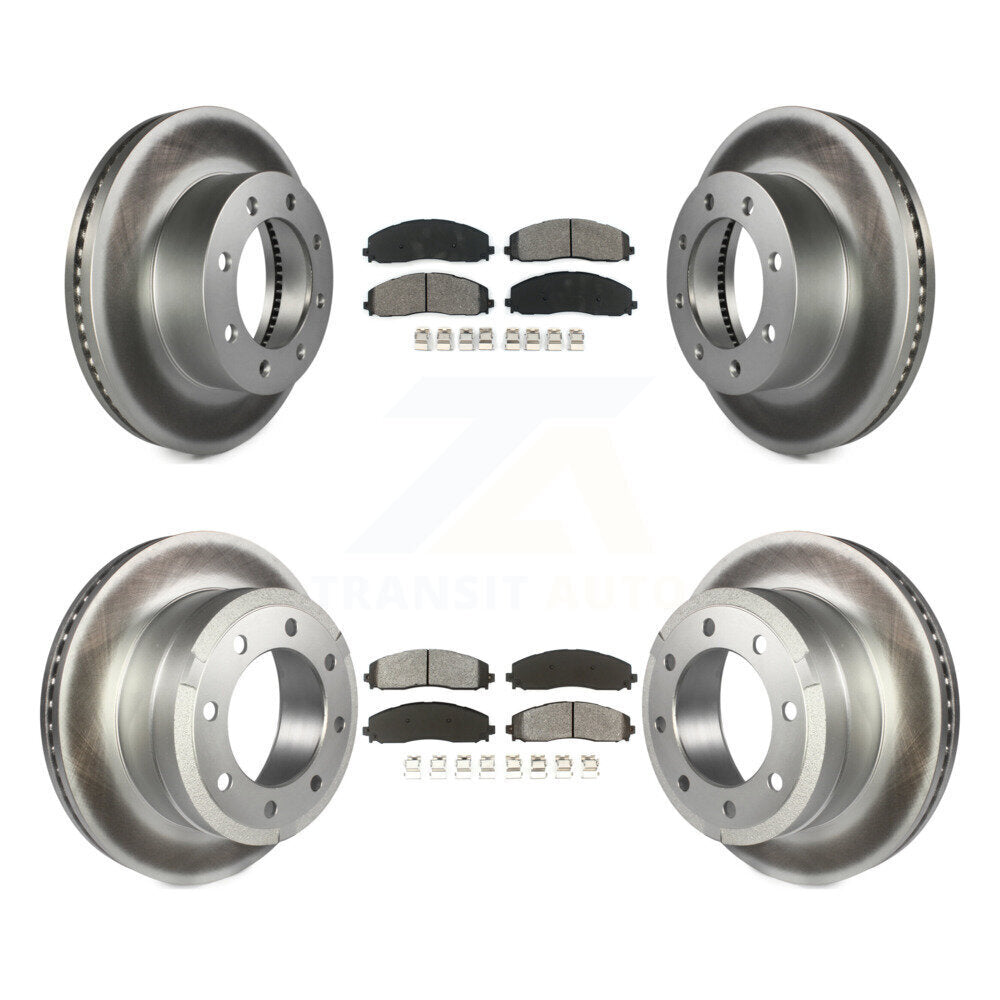 [Avant + Arrière] Kit de disque (revêtu) et plaquette (semi-métallique) de frein pour Ford F-250 Super Duty F-350 4WD KGS-100664