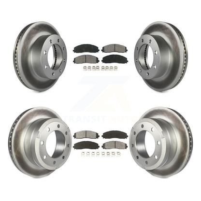 [Avant + Arrière] Kit de disque (revêtu) et plaquette (semi-métallique) de frein pour Ford F-250 Super Duty F-350 4WD KGS-100664