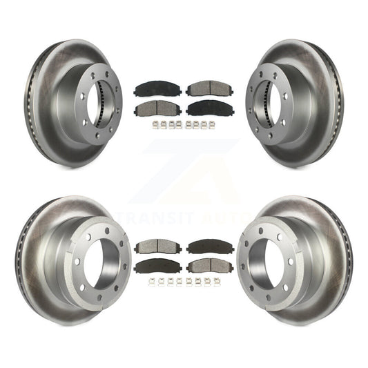 [Avant + Arrière] Kit de disque (revêtu) et plaquette (semi-métallique) de frein pour Ford F-250 Super Duty F-350 4WD KGS-100664