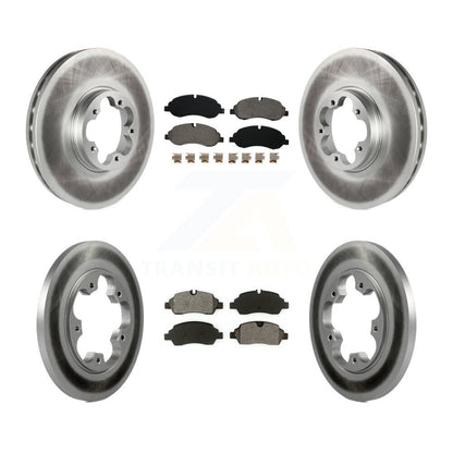[Avant + Arrière] Kit de disque (revêtu) et plaquette (semi-métallique) de frein pour Ford Transit-250 Transit-350 Transit-150 avec 5 Lug Wheels KGS-100666