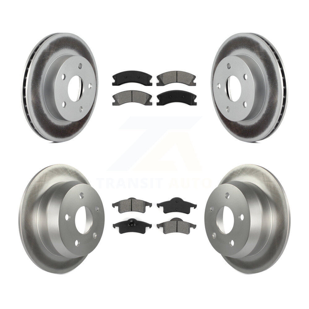 [Avant + Arrière] Kit de disque (revêtu) et plaquette (semi-métallique) de frein pour Jeep Grand Cherokee KGS-100672