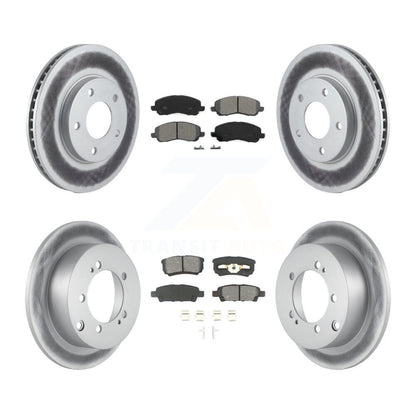 [Avant + Arrière] Kit de disque (revêtu) et plaquette (semi-métallique) de frein pour Mitsubishi Lancer KGS-100674