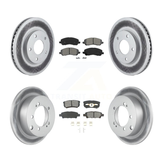 [Avant + Arrière] Kit de disque (revêtu) et plaquette (semi-métallique) de frein pour Mitsubishi Lancer KGS-100674
