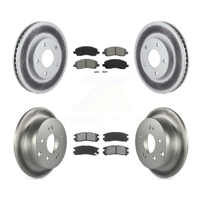 [Avant + Arrière] Kit de disque (revêtu) et plaquette (semi-métallique) de frein pour Mitsubishi Galant KGS-100676