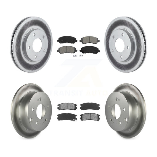 [Avant + Arrière] Kit de disque (revêtu) et plaquette (semi-métallique) de frein pour Mitsubishi Galant KGS-100676