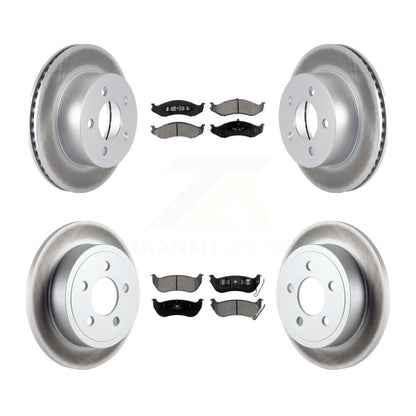 [Avant + Arrière] Kit de disque (revêtu) et plaquette (semi-métallique) de frein pour Jeep Wrangler TJ rear brakes KGS-100677