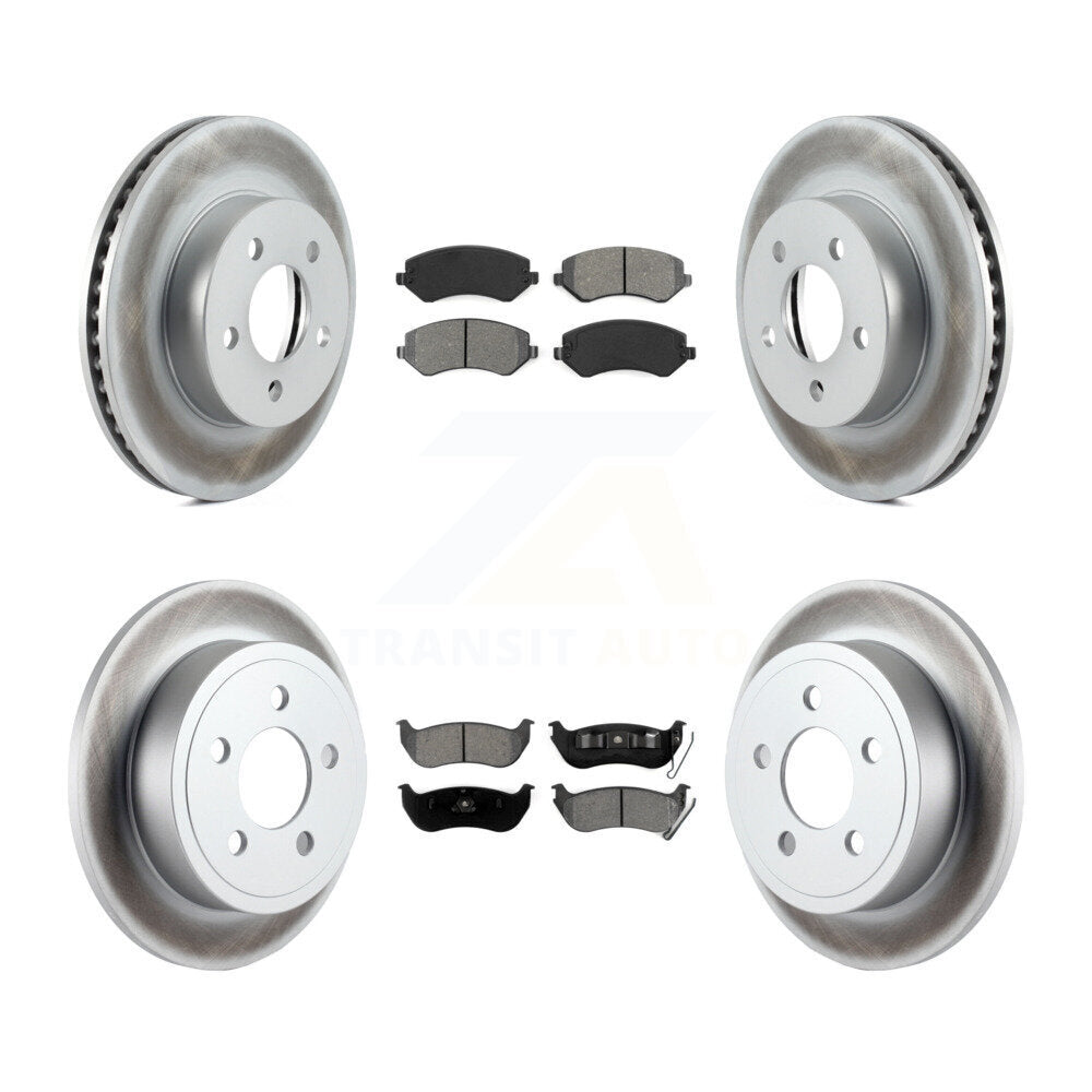 [Avant + Arrière] Kit de disque (revêtu) et plaquette (semi-métallique) de frein pour 2003-2007 Jeep Liberty KGS-100679