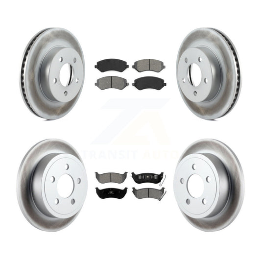 [Avant + Arrière] Kit de disque (revêtu) et plaquette (semi-métallique) de frein pour 2003-2007 Jeep Liberty KGS-100679