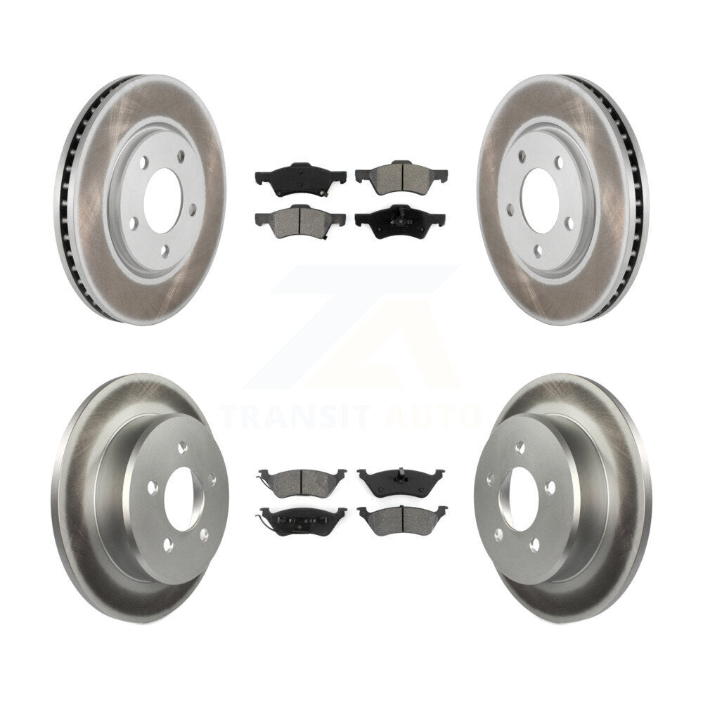 [Avant + Arrière] Kit de disque (revêtu) et plaquette (semi-métallique) de frein pour Dodge Grand Caravan Chrysler Town & Country Voyager KGS-100683