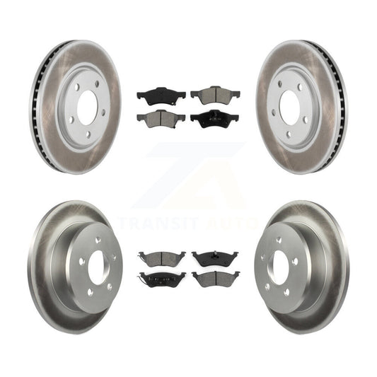 [Avant + Arrière] Kit de disque (revêtu) et plaquette (semi-métallique) de frein pour Dodge Grand Caravan Chrysler Town & Country Voyager KGS-100683