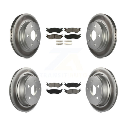[Avant + Arrière] Kit de disque (revêtu) et plaquette (semi-métallique) de frein pour Dodge Ram 1500 KGS-100685