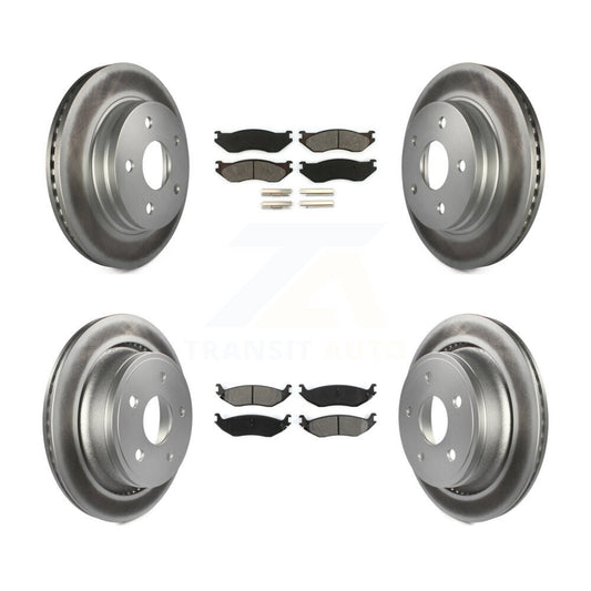 [Avant + Arrière] Kit de disque (revêtu) et plaquette (semi-métallique) de frein pour Dodge Ram 1500 KGS-100685