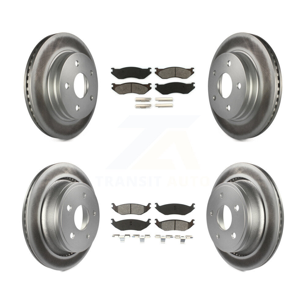 [Avant + Arrière] Kit de disque (revêtu) et plaquette (semi-métallique) de frein pour Dodge Durango Ram 1500 KGS-100686