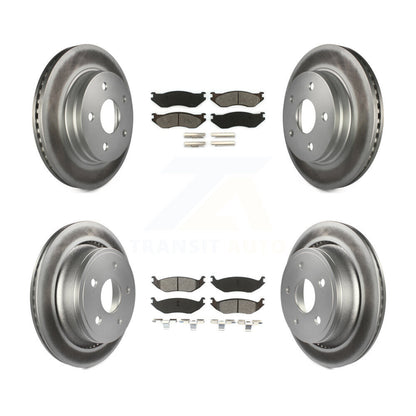 [Avant + Arrière] Kit de disque (revêtu) et plaquette (semi-métallique) de frein pour Dodge Durango Ram 1500 KGS-100686