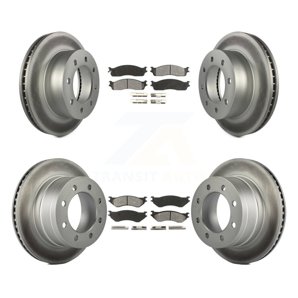 [Avant + Arrière] Kit de disque (revêtu) et plaquette (semi-métallique) de frein pour Dodge Ram 2500 1500 3500 KGS-100687