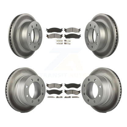 [Avant + Arrière] Kit de disque (revêtu) et plaquette (semi-métallique) de frein pour Dodge Ram 2500 1500 3500 KGS-100687