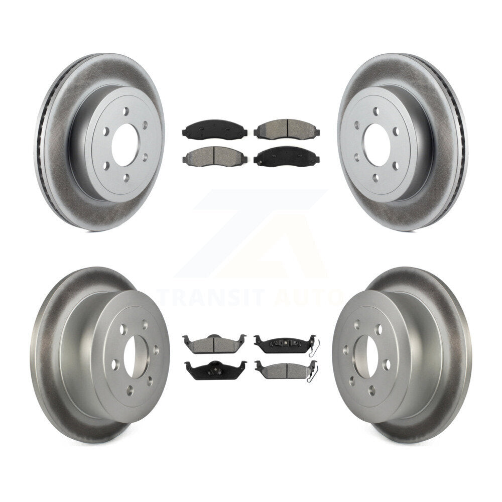 [Avant + Arrière] Kit de disque (revêtu) et plaquette (semi-métallique) de frein pour 2003-2004 Dodge Dakota KGS-100688