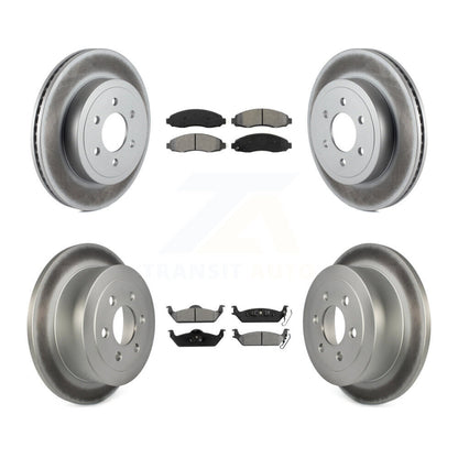 [Avant + Arrière] Kit de disque (revêtu) et plaquette (semi-métallique) de frein pour 2003-2004 Dodge Dakota KGS-100688