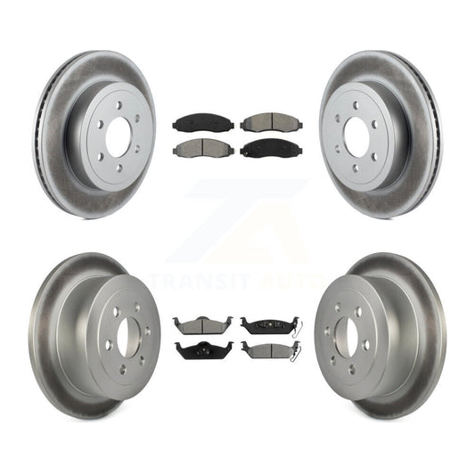 [Avant + Arrière] Kit de disque (revêtu) et plaquette (semi-métallique) de frein pour 2003-2004 Dodge Dakota KGS-100688