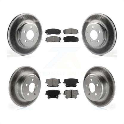 [Avant + Arrière] Kit de disque (revêtu) et plaquette (semi-métallique) de frein pour Dodge Charger Chrysler 300 Challenger Magnum KGS-100690 par Transit Auto