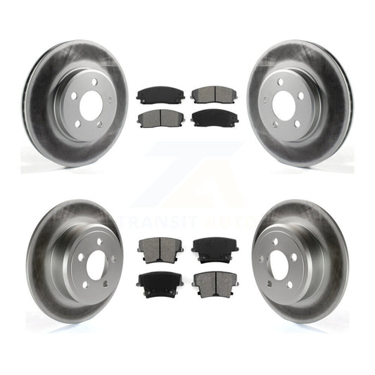 [Avant + Arrière] Kit de disque (revêtu) et plaquette (semi-métallique) de frein pour Dodge Charger Chrysler 300 Challenger Magnum KGS-100690