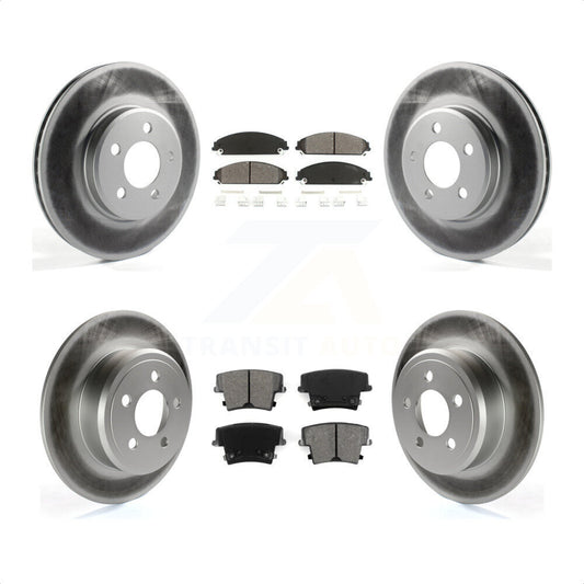 [Avant + Arrière] Kit de disque (revêtu) et plaquette (semi-métallique) de frein pour 2019-2021 Chrysler 300 RWD avec 5.7L KGS-100691 par Transit Auto