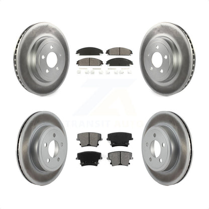 [Avant + Arrière] Kit de disque (revêtu) et plaquette (semi-métallique) de frein pour Dodge Charger Chrysler 300 Challenger Magnum KGS-100693 par Transit Auto