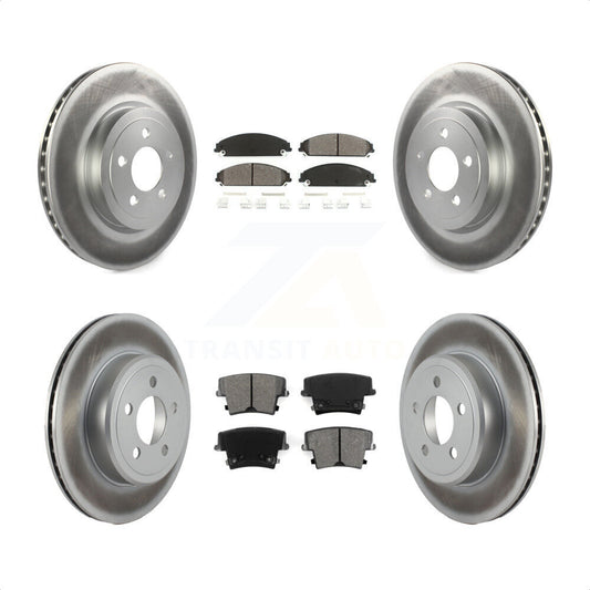 [Avant + Arrière] Kit de disque (revêtu) et plaquette (semi-métallique) de frein pour Dodge Charger Chrysler 300 Challenger Magnum KGS-100693 par Transit Auto