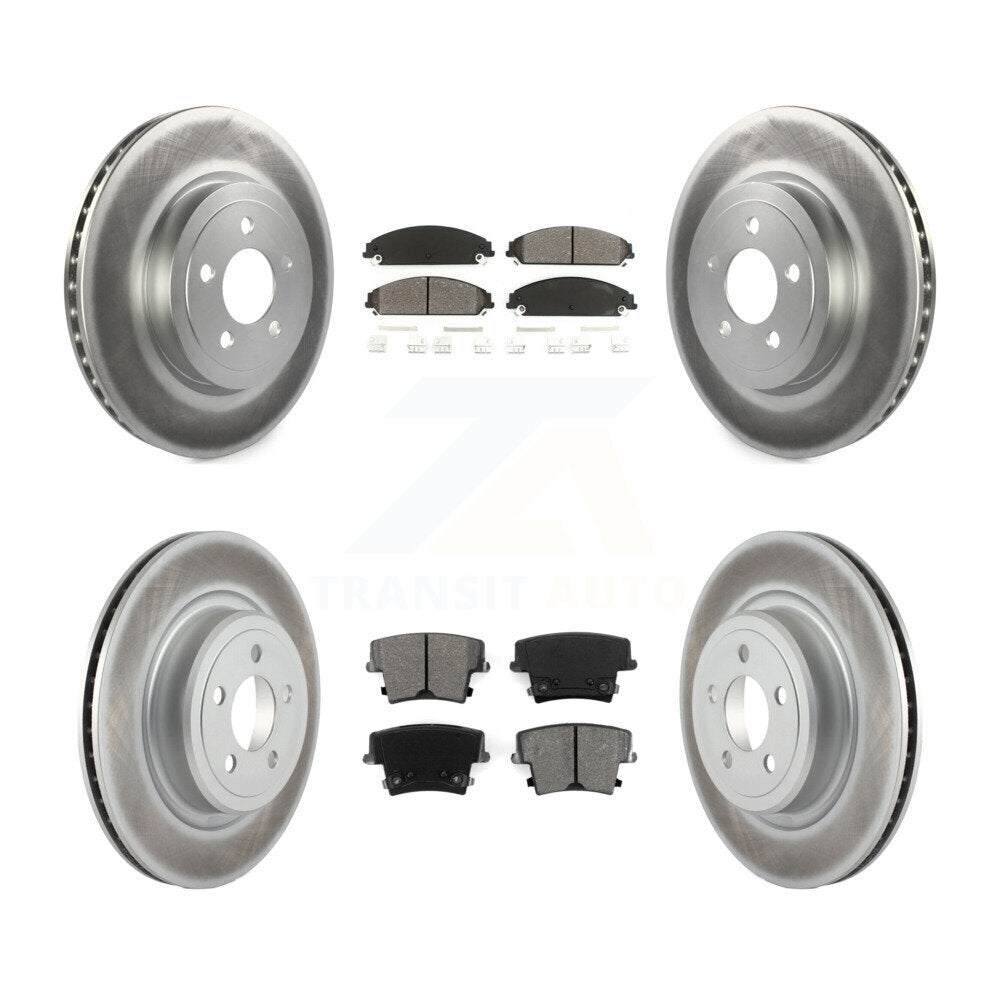 [Avant + Arrière] Kit de disque (revêtu) et plaquette (semi-métallique) de frein pour Dodge Charger avec Police Package KGS-100694