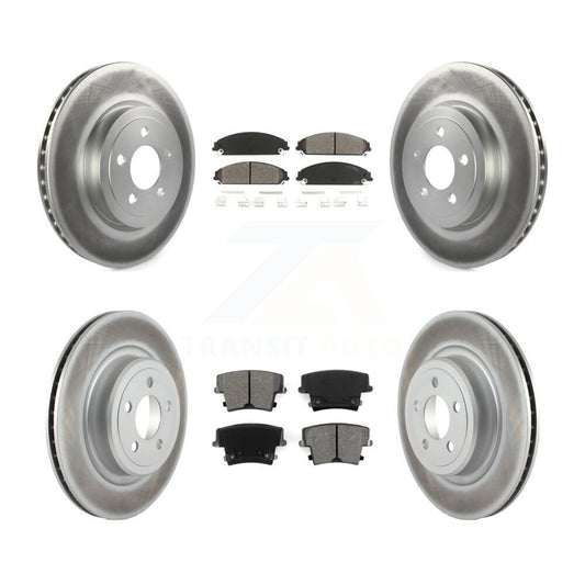 [Avant + Arrière] Kit de disque (revêtu) et plaquette (semi-métallique) de frein pour Dodge Charger avec Police Package KGS-100694