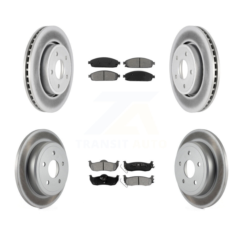 [Avant + Arrière] Kit de disque (revêtu) et plaquette (semi-métallique) de frein pour Jeep Grand Cherokee Commander KGS-100695