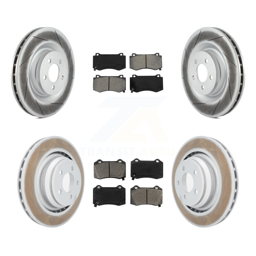 [Avant + Arrière] Kit de disque (revêtu) et plaquette (semi-métallique) de frein pour Dodge Charger Chrysler 300 Challenger Magnum KGS-100696