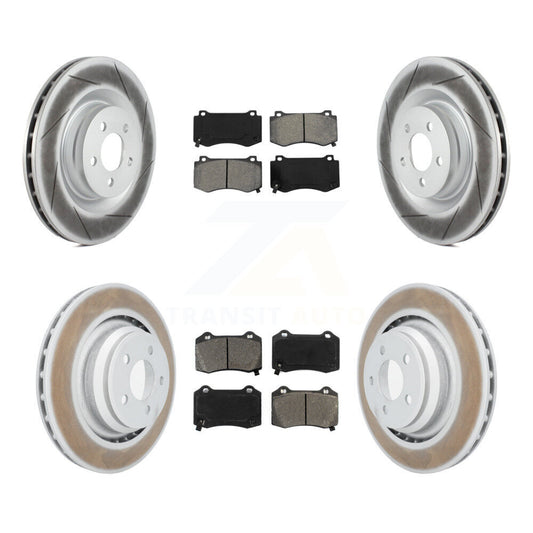 [Avant + Arrière] Kit de disque (revêtu) et plaquette (semi-métallique) de frein pour Dodge Charger Chrysler 300 Challenger Magnum KGS-100696