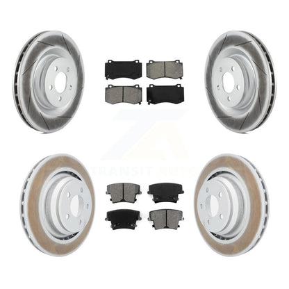 [Avant + Arrière] Kit de disque (revêtu) et plaquette (semi-métallique) de frein pour 2015 Dodge Charger R T Scat Pack avec 6.4L KGS-100697