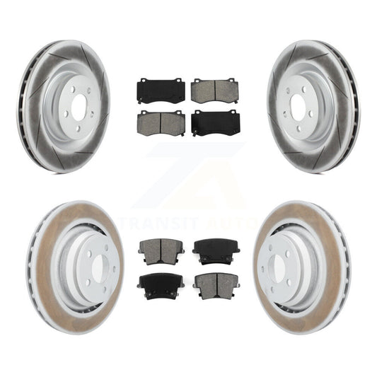 [Avant + Arrière] Kit de disque (revêtu) et plaquette (semi-métallique) de frein pour 2015 Dodge Charger R T Scat Pack avec 6.4L KGS-100697