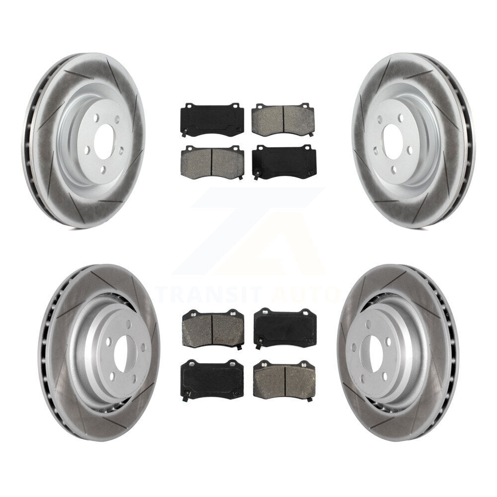 [Avant + Arrière] Kit de disque (revêtu) et plaquette (semi-métallique) de frein pour Dodge Charger Chrysler 300 Challenger Magnum KGS-100698