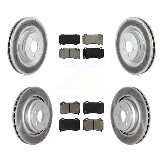 [Avant + Arrière] Kit de disque (revêtu) et plaquette (semi-métallique) de frein pour Dodge Charger Chrysler 300 Challenger Magnum KGS-100698