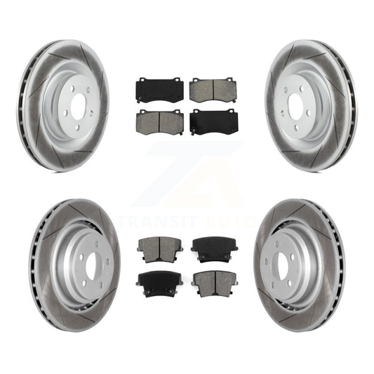 [Avant + Arrière] Kit de disque (revêtu) et plaquette (semi-métallique) de frein pour 2015 Dodge Charger R T Scat Pack avec 6.4L KGS-100699