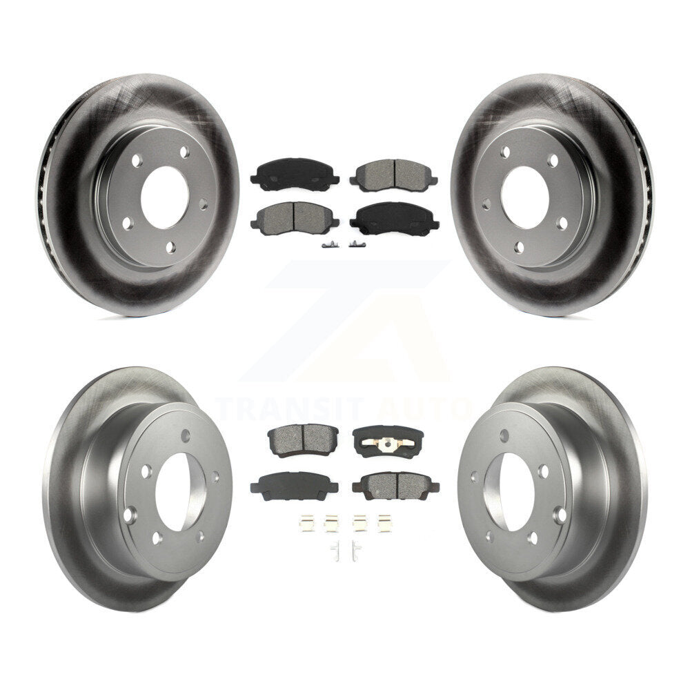 [Avant + Arrière] Kit de disque (revêtu) et plaquette (semi-métallique) de frein pour Mitsubishi Lancer KGS-100700
