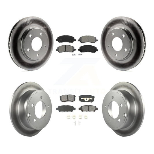 [Avant + Arrière] Kit de disque (revêtu) et plaquette (semi-métallique) de frein pour Mitsubishi Lancer KGS-100700