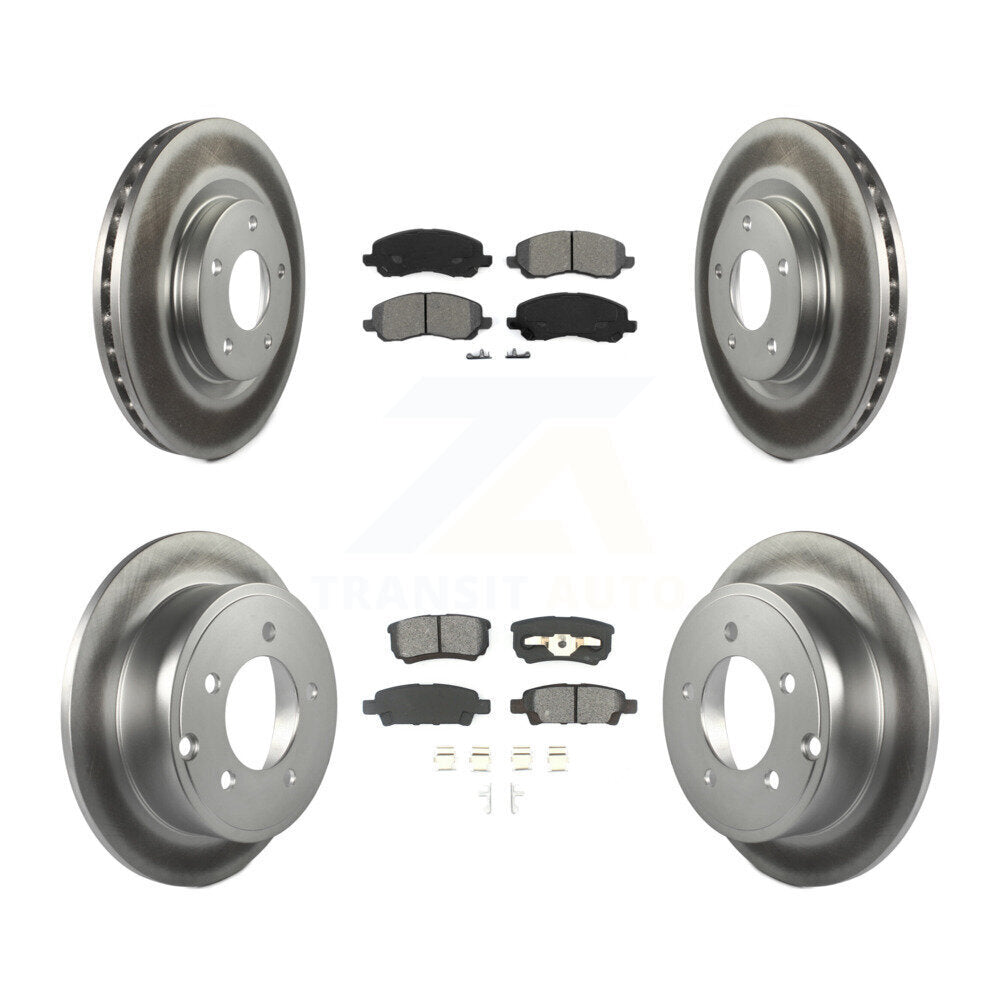 [Avant + Arrière] Kit de disque (revêtu) et plaquette (semi-métallique) de frein pour Jeep Patriot Dodge Compass Caliber Chrysler Avenger Sebring 200 KGS-100702