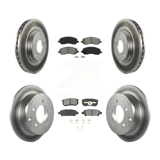 [Avant + Arrière] Kit de disque (revêtu) et plaquette (semi-métallique) de frein pour Jeep Patriot Dodge Compass Caliber Chrysler Avenger Sebring 200 KGS-100702