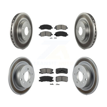 [Avant + Arrière] Kit de disque (revêtu) et plaquette (semi-métallique) de frein pour Jeep Patriot Compass Chrysler Dodge Avenger Sebring Mitsubishi Lancer 200 Outlander Sport RVR KGS-100703