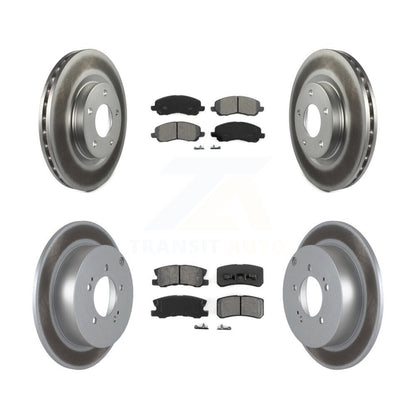 [Avant + Arrière] Kit de disque (revêtu) et plaquette (semi-métallique) de frein pour Mitsubishi Outlander KGS-100705