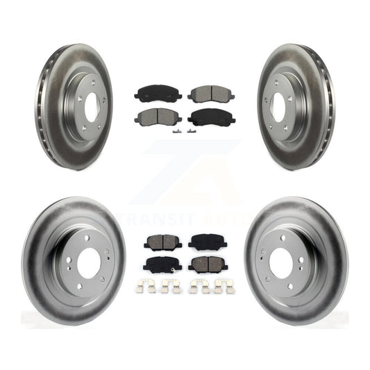 [Avant + Arrière] Kit de disque (revêtu) et plaquette (semi-métallique) de frein pour Mitsubishi Outlander Sport RVR KGS-100706