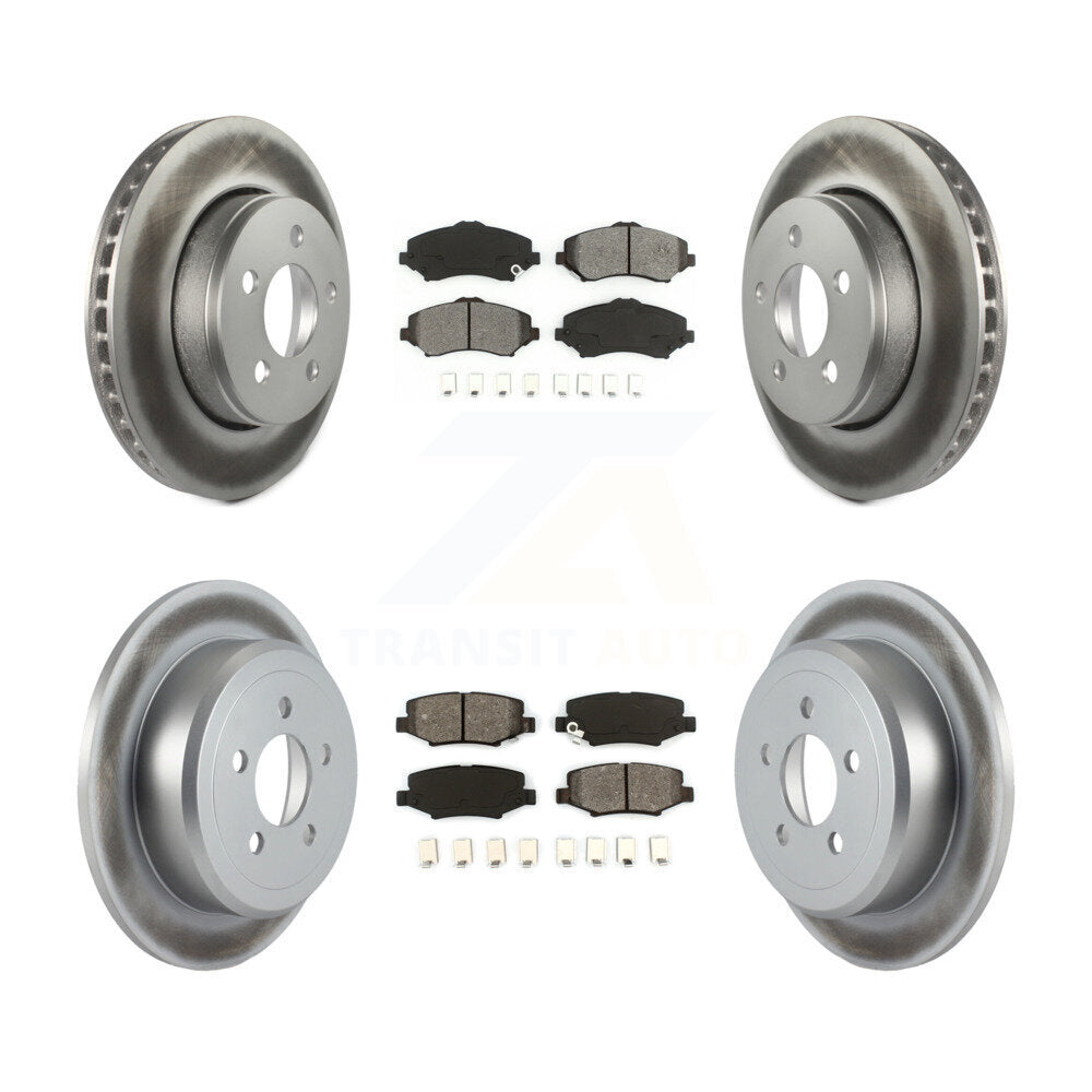 [Avant + Arrière] Kit de disque (revêtu) et plaquette (semi-métallique) de frein pour Jeep Liberty Dodge Nitro KGS-100708