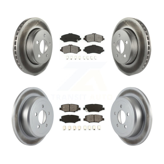 [Avant + Arrière] Kit de disque (revêtu) et plaquette (semi-métallique) de frein pour Jeep Liberty Dodge Nitro KGS-100708