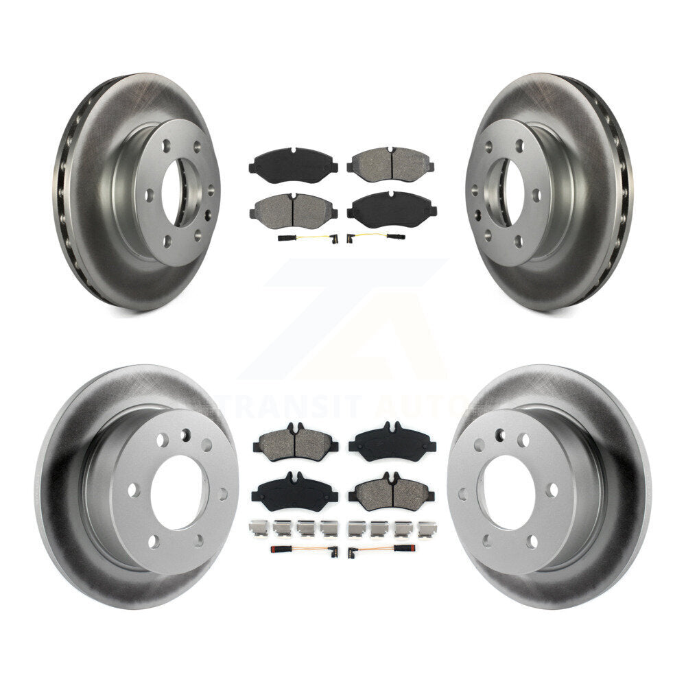 [Avant + Arrière] Kit de disque (revêtu) et plaquette (semi-métallique) de frein pour Sprinter 2500 Mercedes-Benz Freightliner Dodge KGS-100709